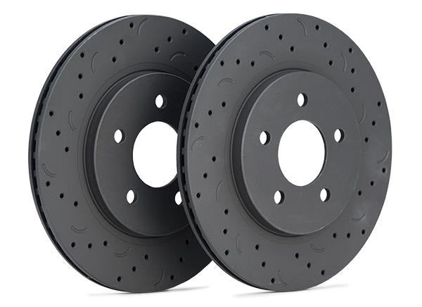Hawk Talon Drilled & Slotted Rear Brake Rotor Set - 2002-2007 Subaru Impreza WRX