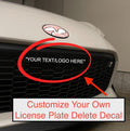 Kartboy Subaru License Plate Delete - Black Desert
