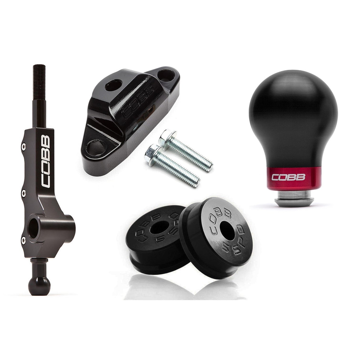 Cobb Stg 1+ Drivetrain Package w/ Tall Shifter (Weighted Knob) - Black - 2002-2007 Subaru WRX 5MT
