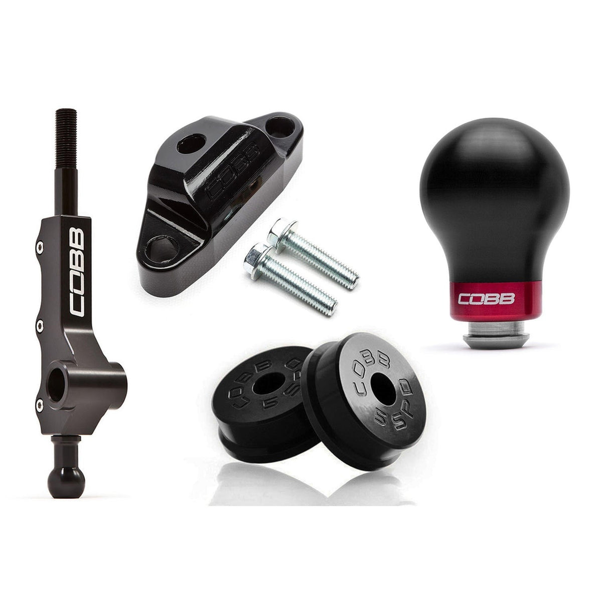 Cobb Stg 1+ Drivetrain Package w/ Tall Shifter (Weighted Knob) - Black - 2002-2007 Subaru WRX 5MT