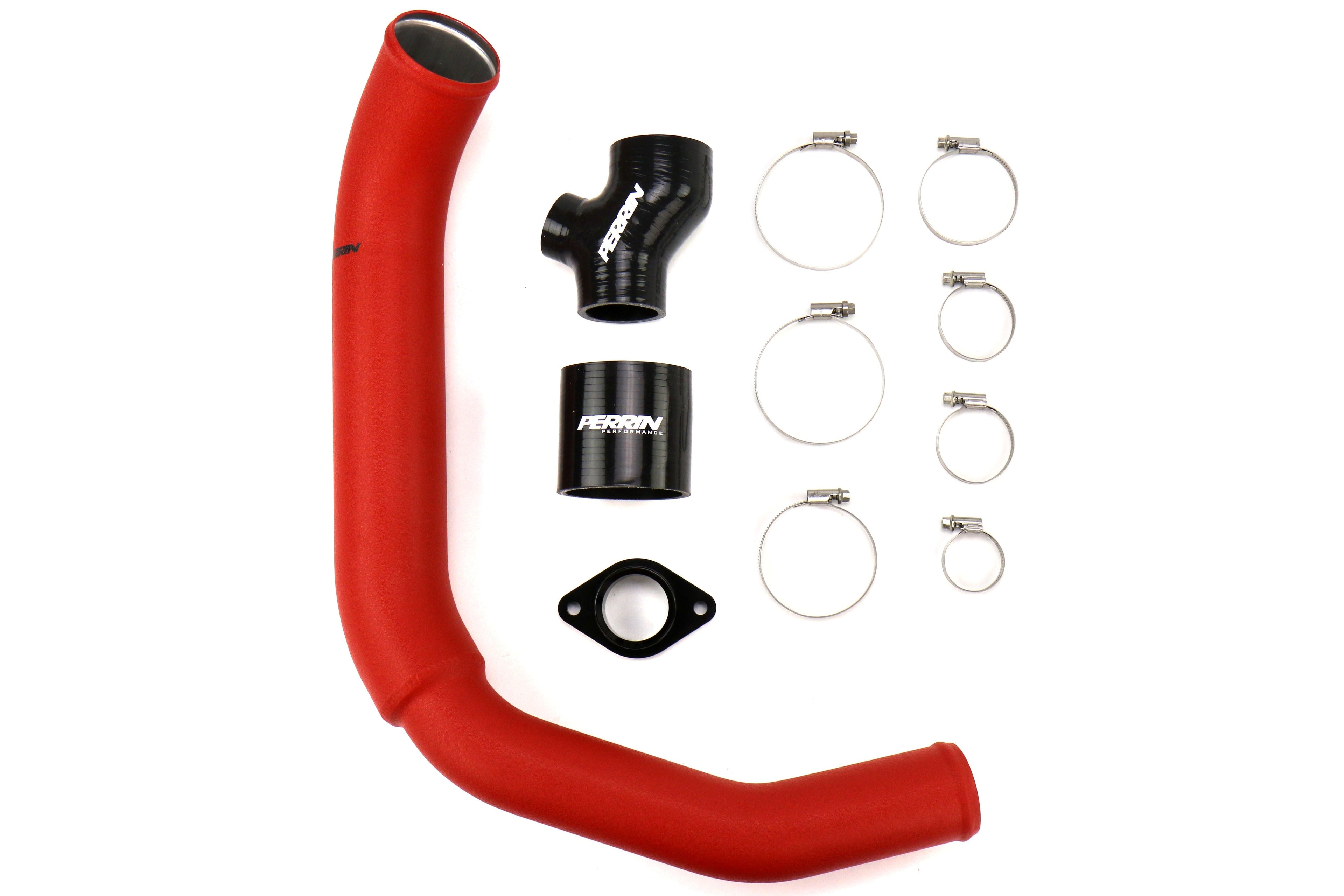 PERRIN High Flow Aluminum Charge Pipe (Red) - 2015-2021 Subaru WRX