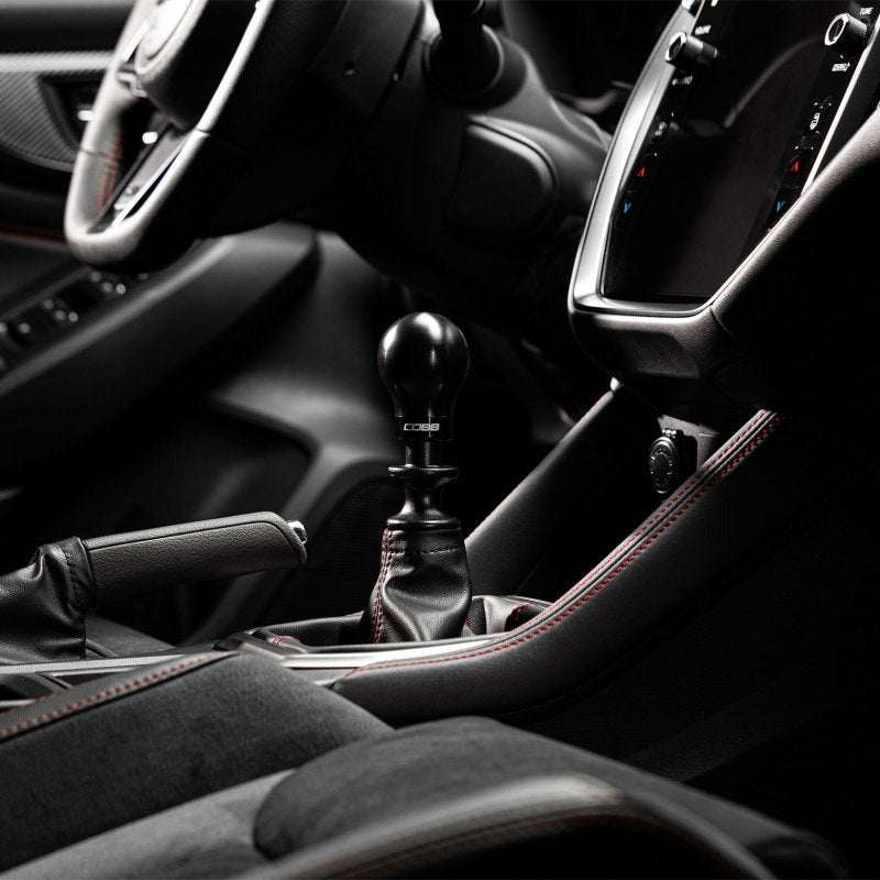 Cobb 6-Speed Weighted Shift Knob - Black (Inc. Both Red + Black Collars) - 2004-2021 Subaru STI / 2015-2026 WRX / 2006-2012 Legacy