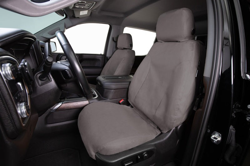 Covercraft 15-26 Ford Transit Polycotton SeatSaver Custom Third Row Seat Covers-Misty Grey