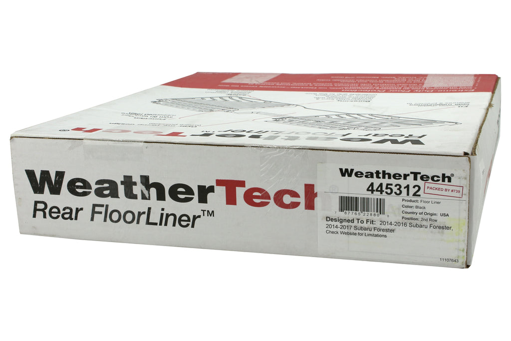 Weathertech Rear Black FloorLiner - 2014-2018 Subaru Forester