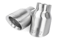 APR Double-Walled 3.5in Slash-Cut Tips - Brushed Silver - Set of 2