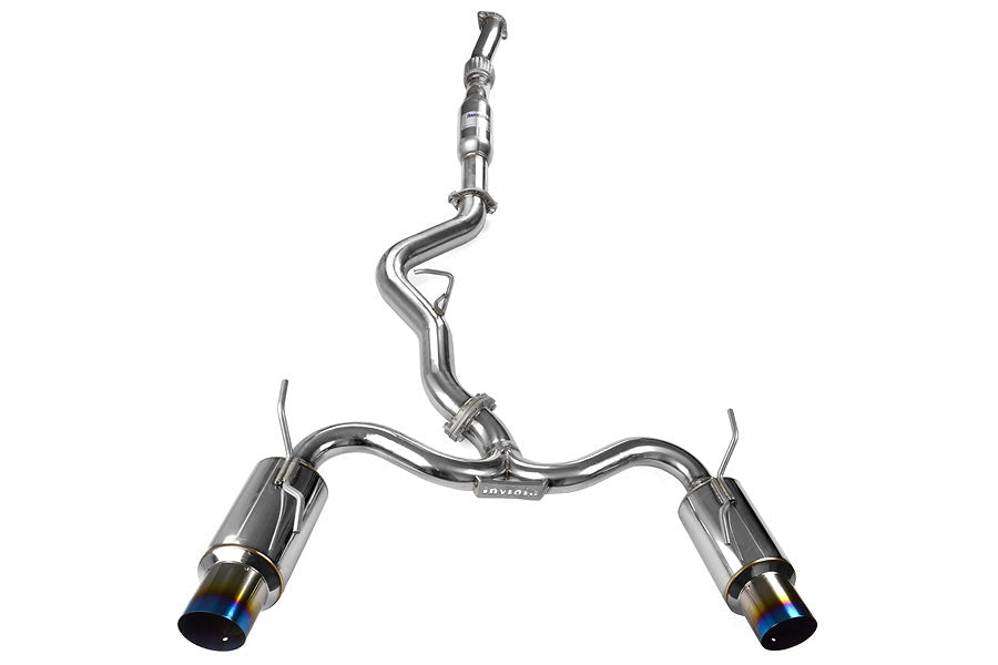 Invidia N1 Dual Exit Cat Back Exhaust - Titanium Tips - 2008-2014 Subaru STI Hatchback / 2011-2014 WRX Hatchback