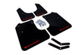 Rally Armor Black UR Mud Flap w/White Logo - 2008-2010 Subaru WRX / 08-11 Impreza 2.5i (Hatch/Sedan)