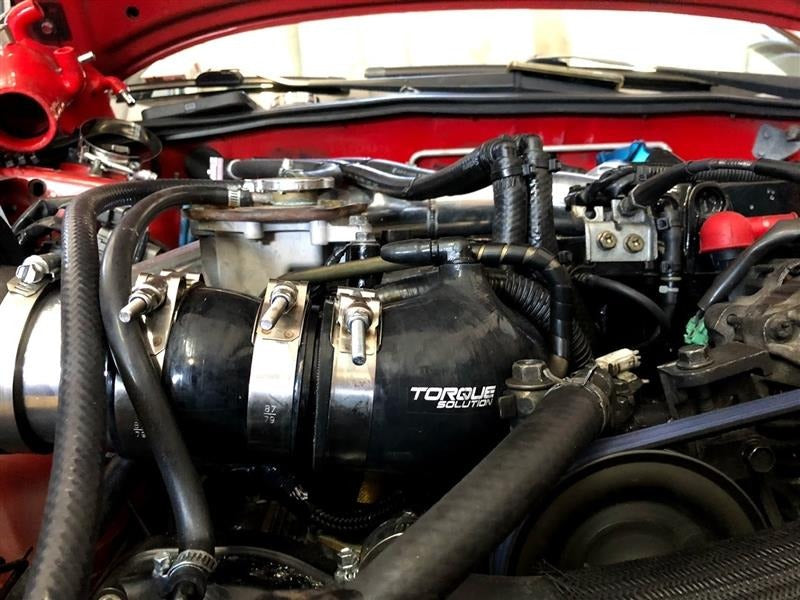 Torque Solution Turbo Inlet Hose - Black - 2002-2007 Subaru WRX / 2004-2021 Subaru STI / 2005-2009 Subaru Legacy GT / 2004-2013 Subaru Forester XT