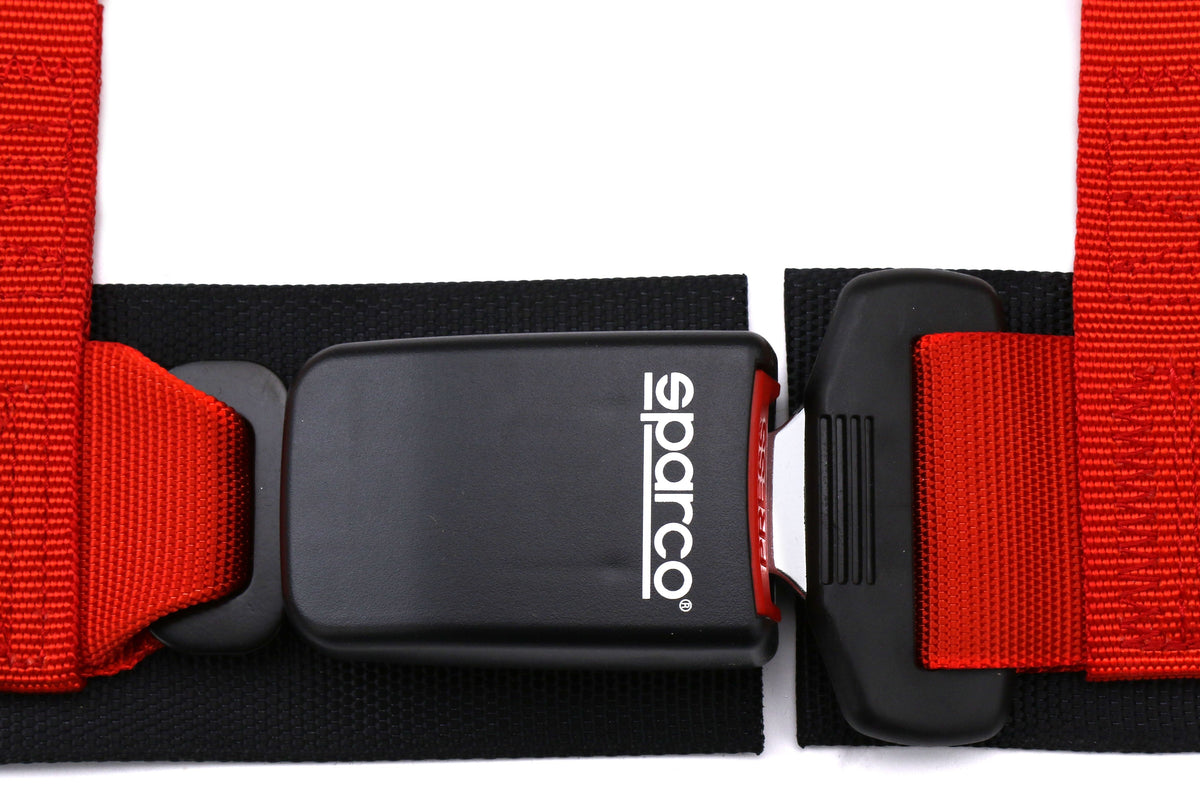 Sparco 2 Inch 4-Point Bolt-In Harness Red - Universal