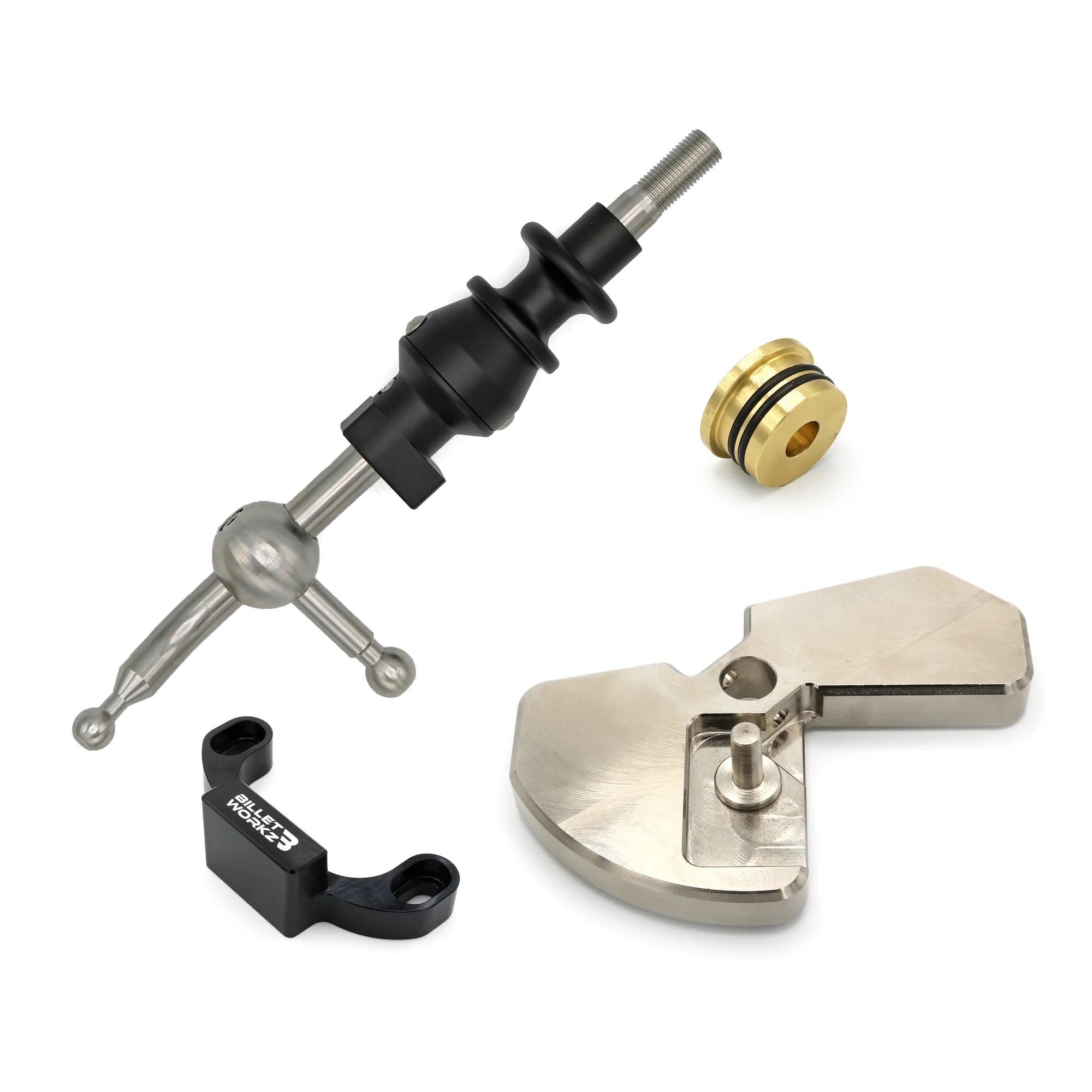 BilletWorkz Short Throw Shifter Kit with Black Shifter Stop - Matte Black - 2015-2024 Subaru WRX