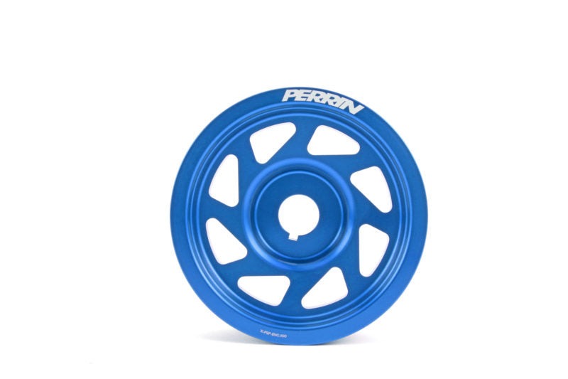 PERRIN Lightweight Crank Pulley Blue - Subaru Models (inc. 2002-2014 WRX / 2004-2021 STI)