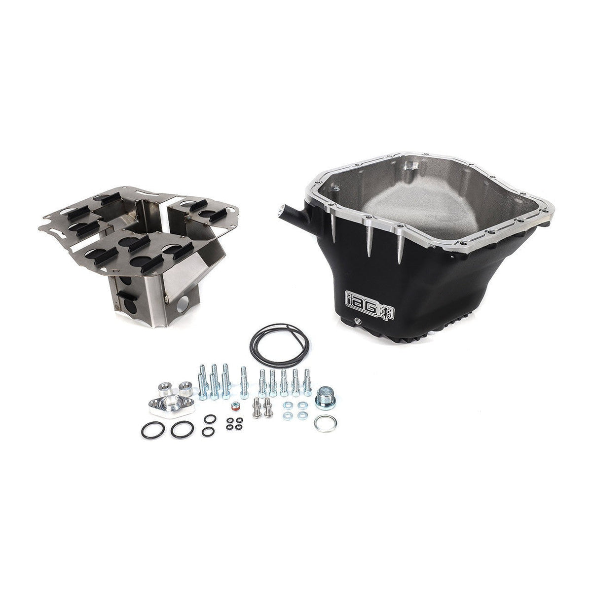 IAG EJ Competition Series Oil Pan w/ Removable Comp Series Lower Baffle - Black Finish (Pan & CS Baffle Only)