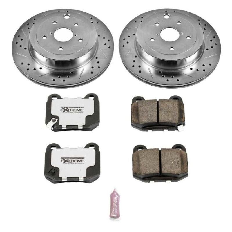 Power Stop Rear Z26 Street Warrior Brake Kit - 2008-2014 Subaru Impreza