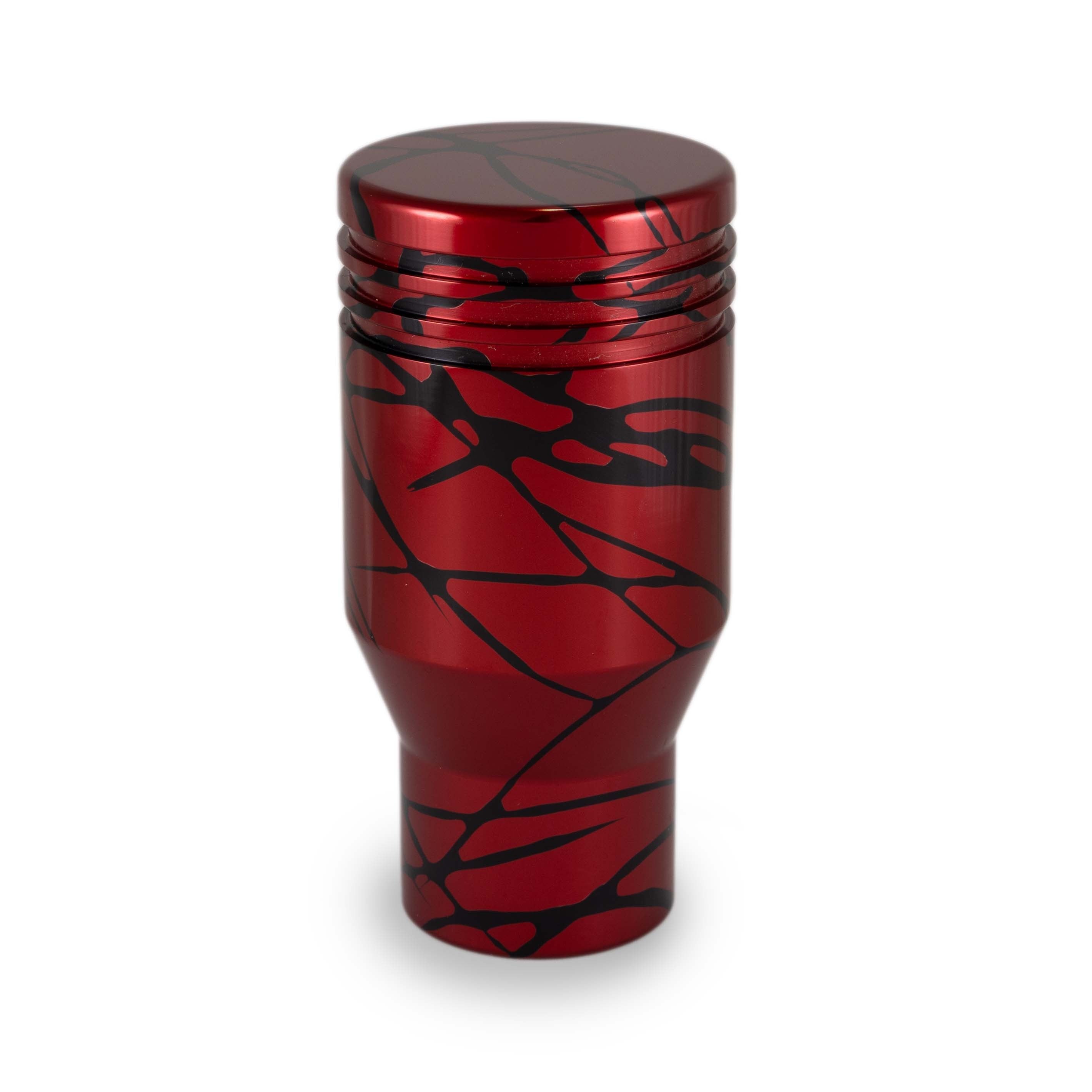 Billetworkz Automatic Shifter - Red w/ Black Splash - Fits Subaru CVT: WRX (15–21), Crosstrek (13–23), Forester (14–18), Impreza (12–23), Legacy/Outback (10–14)