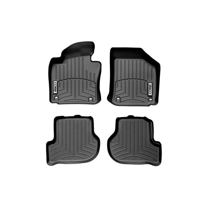 COBB Front and Rear FloorLiner by WeatherTech - Black - 2010-2014 Volkswagen GTI (Oval Floor Retention)