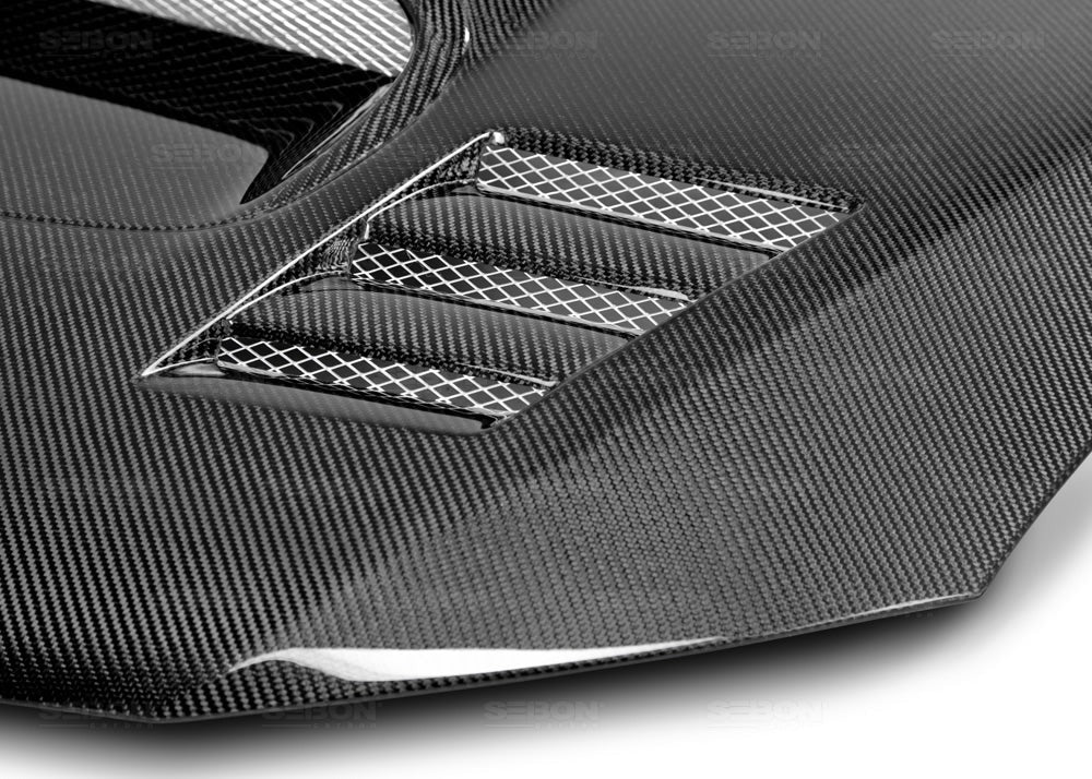 Seibon Carbon Fiber CWII Style Hood - 2008-2014 Subaru WRX / STI