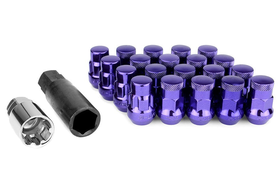 Wheel Mate Muteki SR35 Close End Lug Nuts w/ Lock Set - Purple 12x1.50 35mm