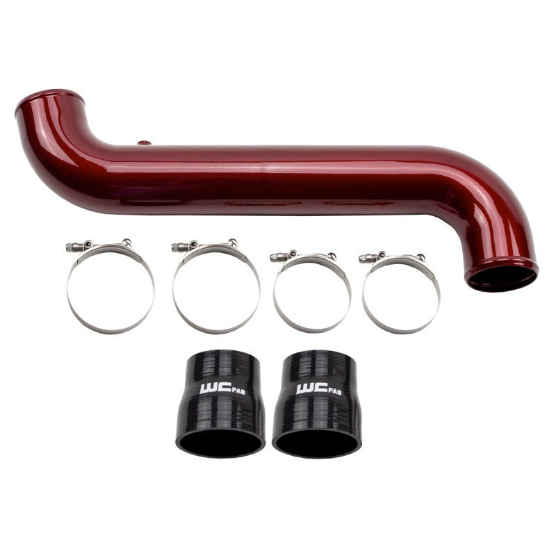 Wehrli 11-16 GM Duramax LML Passenger Side 3.5in Intercooler Pipe - Bengal Silver