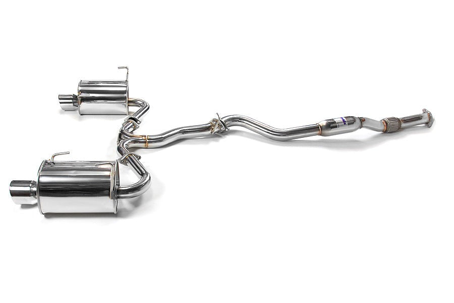 Invidia Q300 Cat Back Exhaust - Rolled Stainless Steel Tips - 2008-2010 Subaru WRX Sedan / 2009-2014 Forester XT