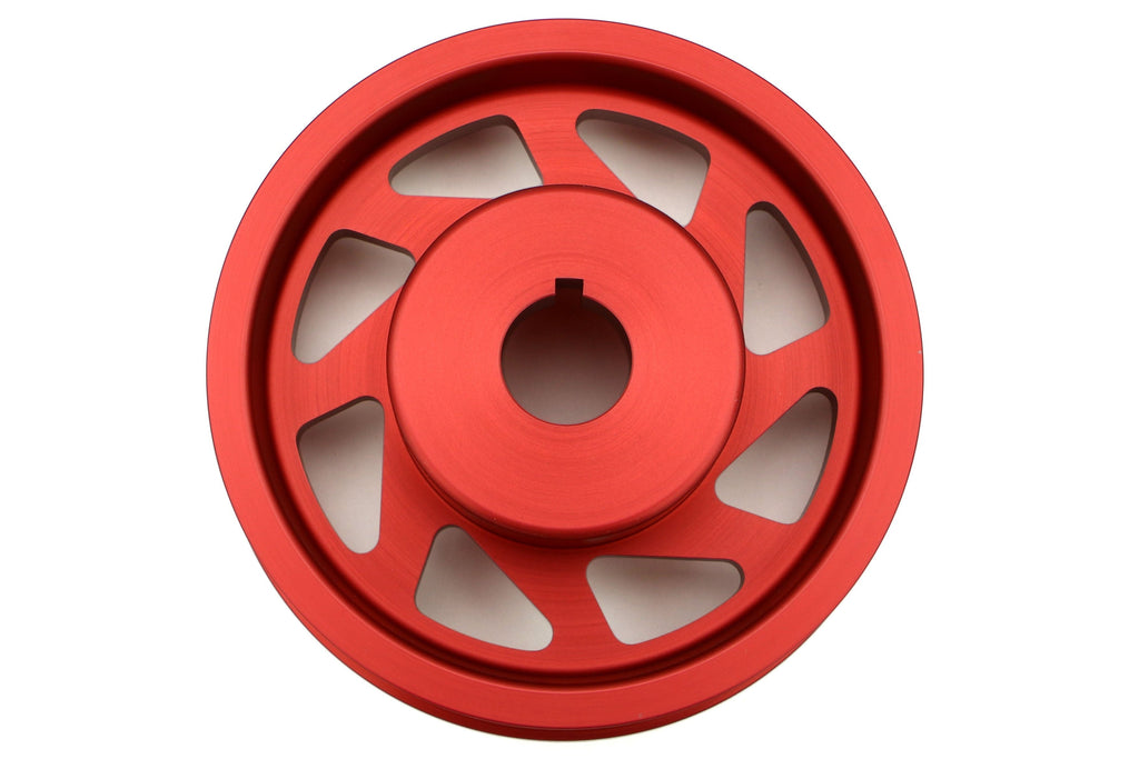 PERRIN Lightweight Crank Pulley Red - Subaru Models (inc. 2002-2014 WRX / 2004-2021 STI)