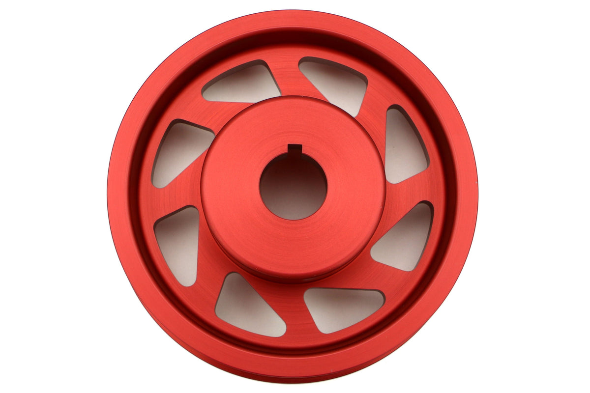 PERRIN Lightweight Crank Pulley Red - Subaru Models (inc. 2002-2014 WRX / 2004-2021 STI)