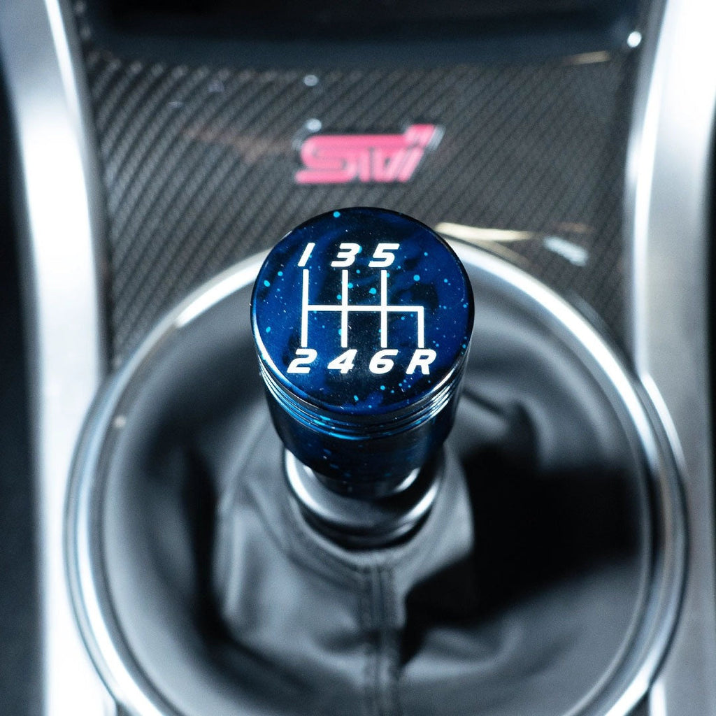 Billetworkz Cosmic Space Shift Knob - 6 Speed Velocity Engraving - Subaru STI