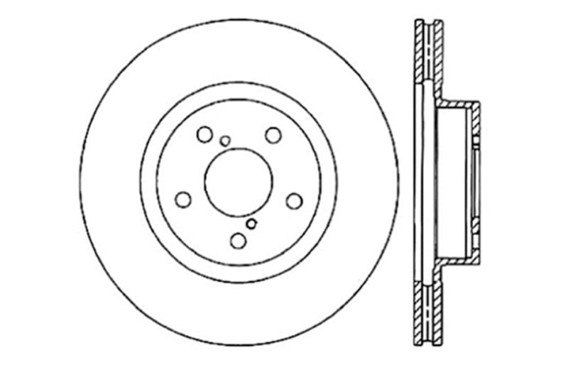 Stoptech Slotted & Drilled Sport Front Right Brake Rotor - 2013-2016 Scion FR-S / 2013-2016 Subaru BRZ