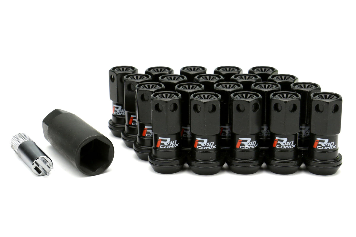 Project Kics R40 Iconix Lug Nuts Black M12X1.25