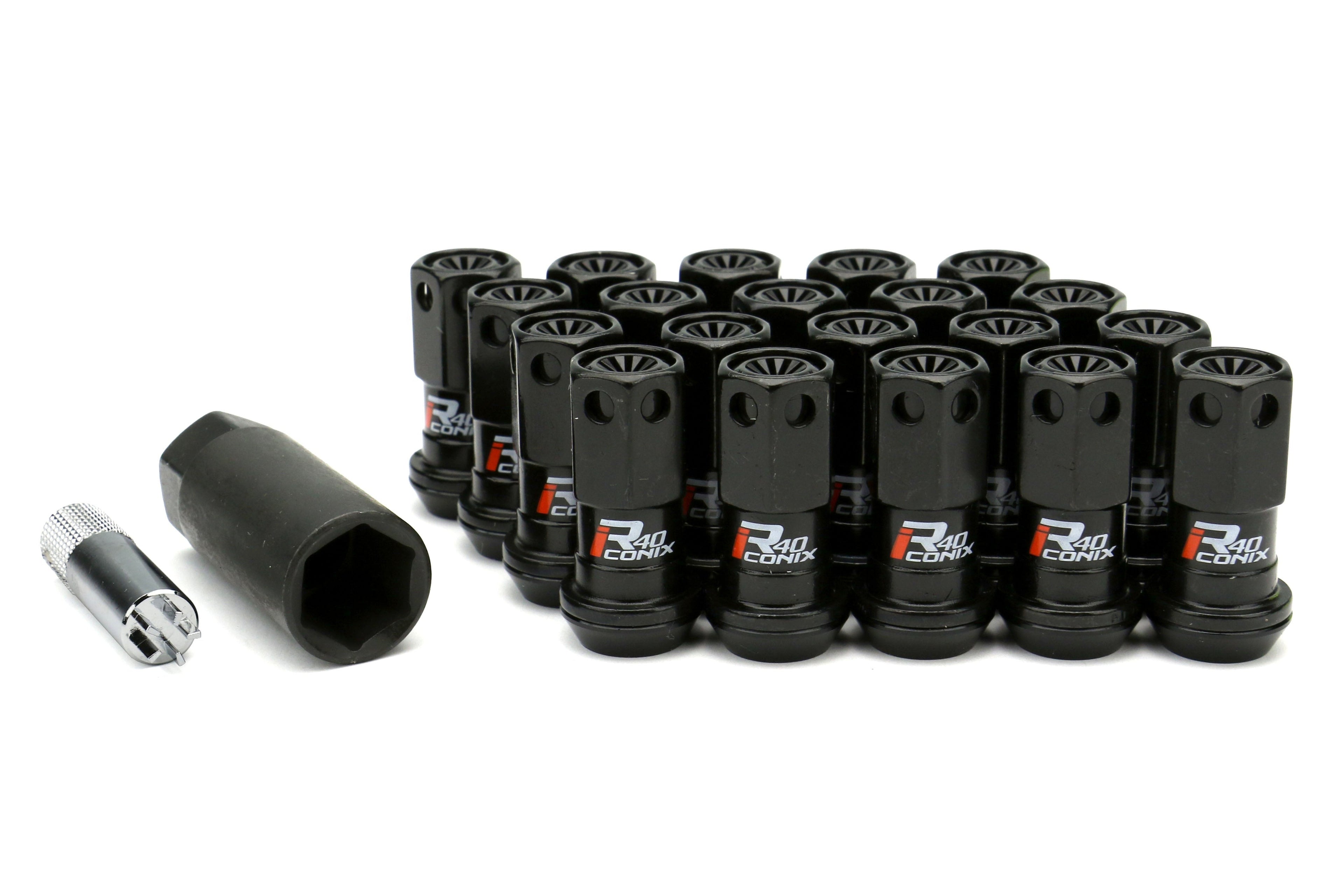 Project Kics R40 Iconix Lug Nuts Black M12X1.25