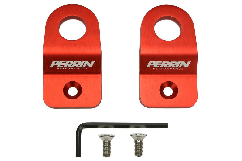 PERRIN 08-14 Subaru WRX/STI / 08-11 Impreza / 08-10 Outback Upper Radiator Bracket Set - Red