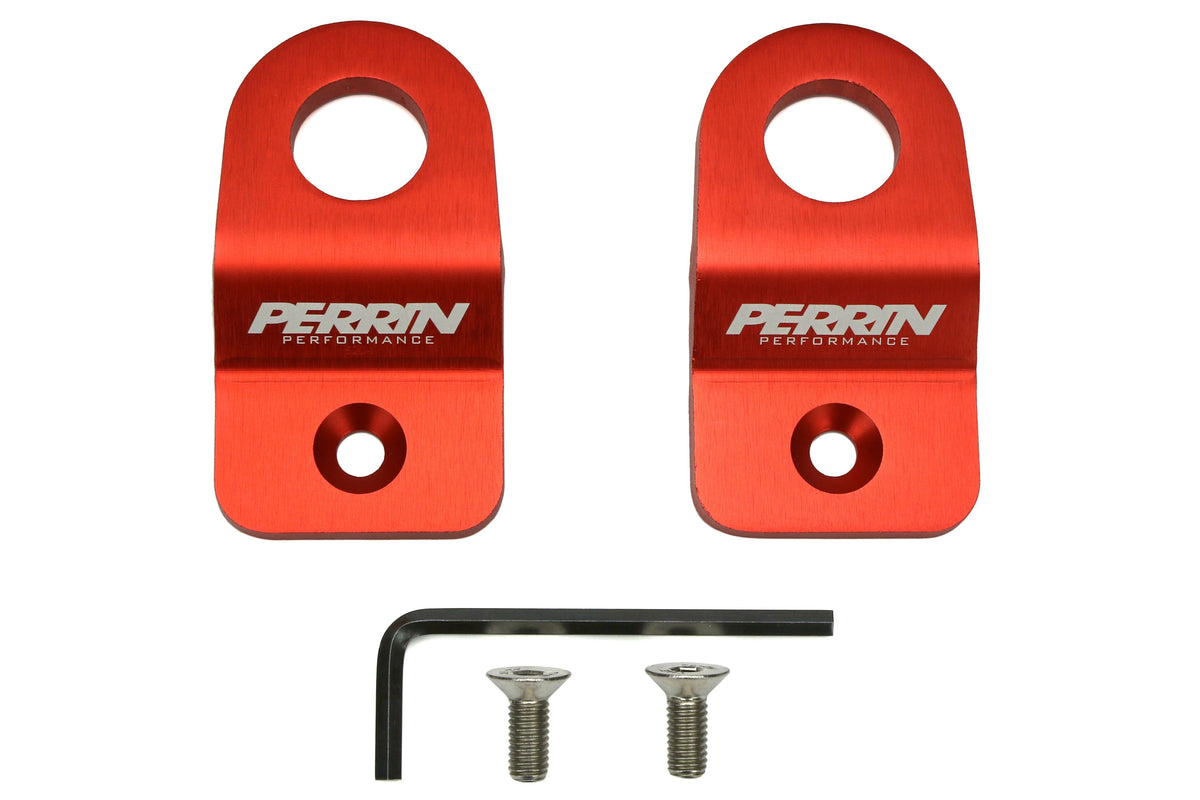 PERRIN 08-14 Subaru WRX/STI / 08-11 Impreza / 08-10 Outback Upper Radiator Bracket Set - Red
