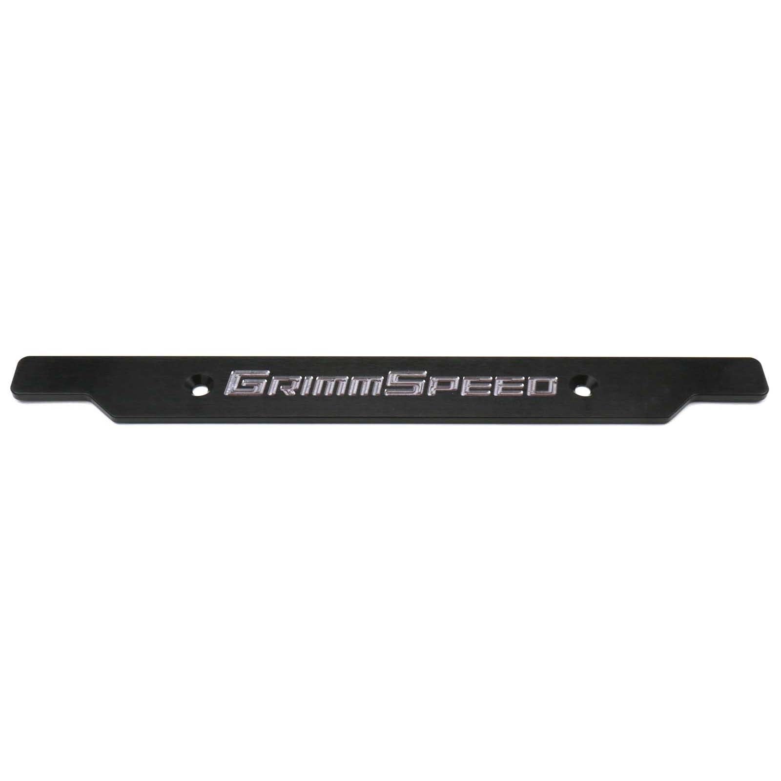 GrimmSpeed License Plate Delete Black/Silver - 2002-2005 Subaru WRX/STI
