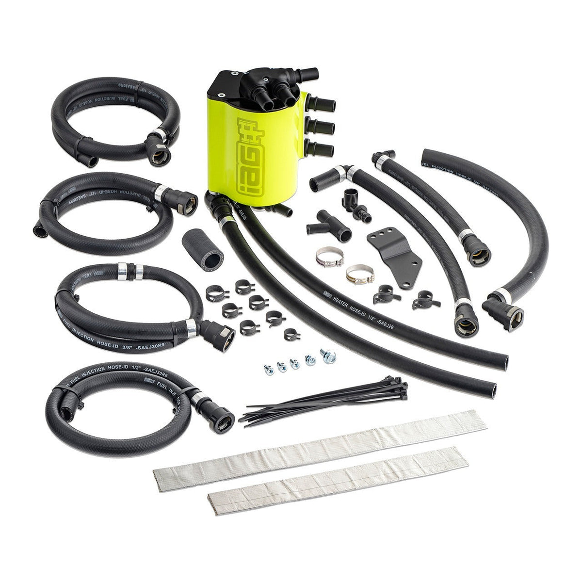 IAG Performance V4 Air Oil Separator AOS - Neon Yellow - 2004-2007 Subaru STI / 2006-2007 WRX