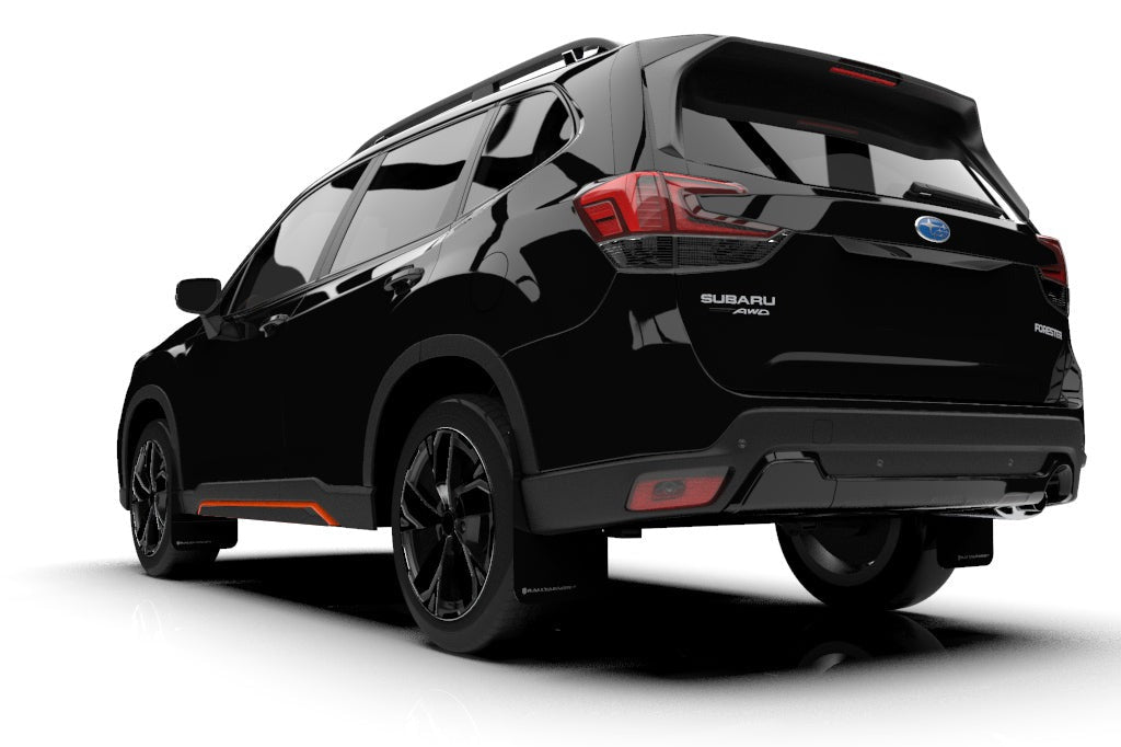 Rally Armor UR Mudflaps Black Urethane Grey Logo - 2019-2024 Subaru Forester