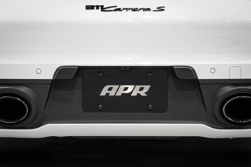 APR License Plate - Silver Logo/Black Plate