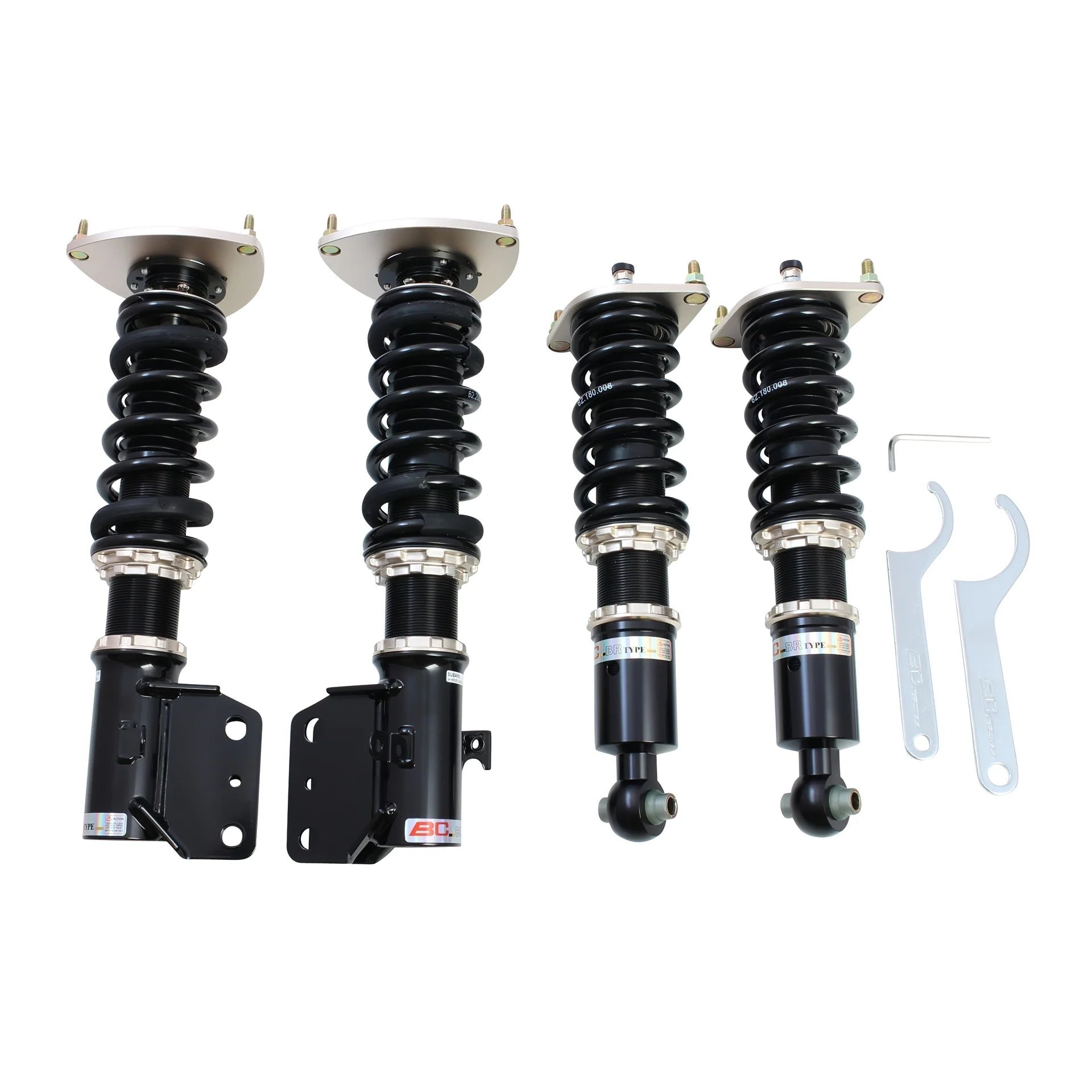 BC Racing BR Coilovers w/ Default Springs Extreme Low (10K Front / 9K Rear) - 2015-2021 Subaru WRX / STI