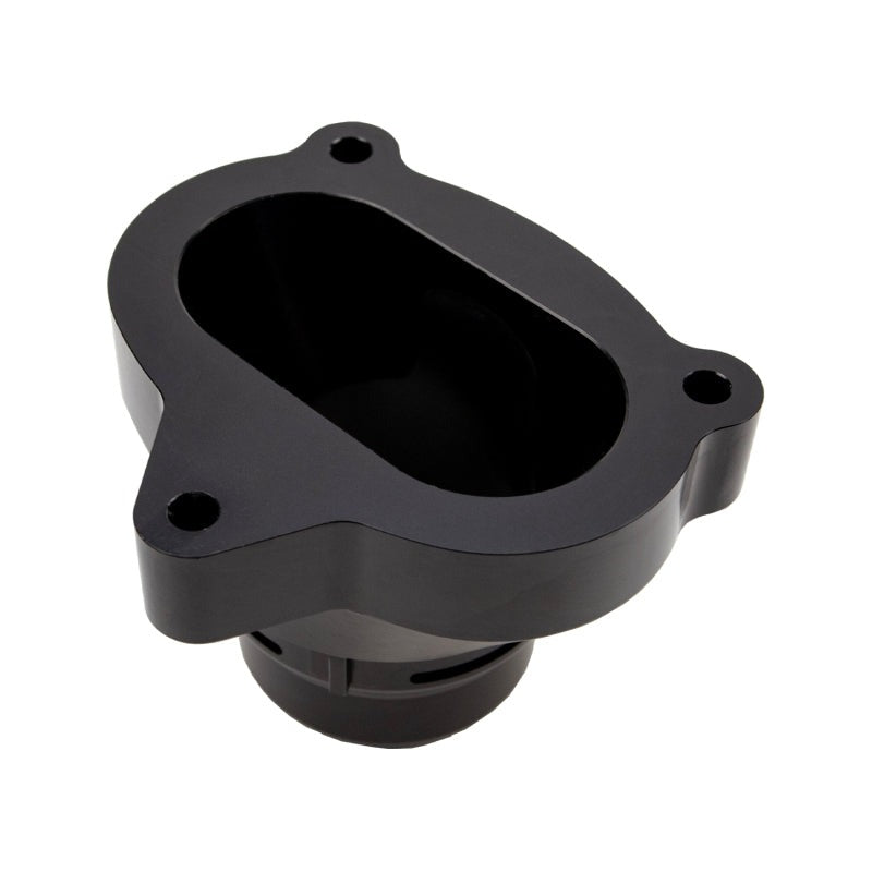 Wehrli 11-25 Ford Power Stroke 6.7L Billet Aluminum Thermostat Housing - Black Anodized