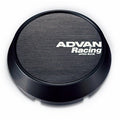 Advan Racing Center Cap 63MM Middle Type Black w/White Letters - Universal