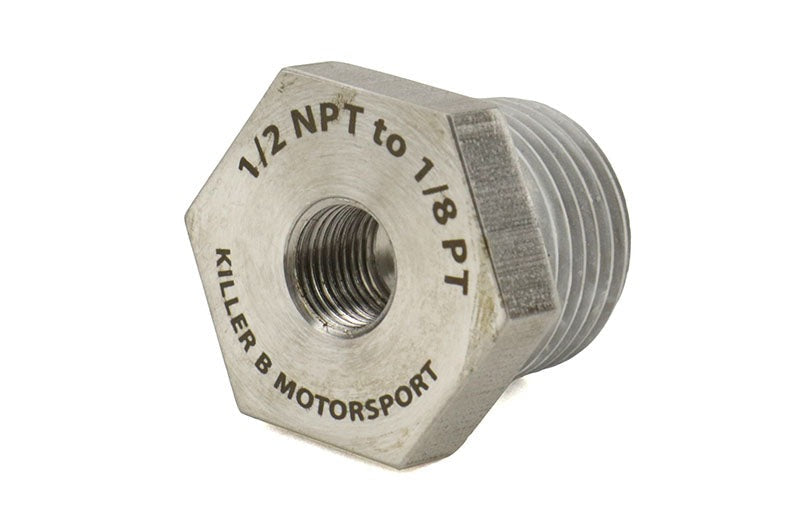 Killer B 1/2NPT to 1/8PT Oil Temperature Sensor Adapter - 2002-2014 Subaru WRX / 2004-2021 STI / 2006-2013 Forester XT