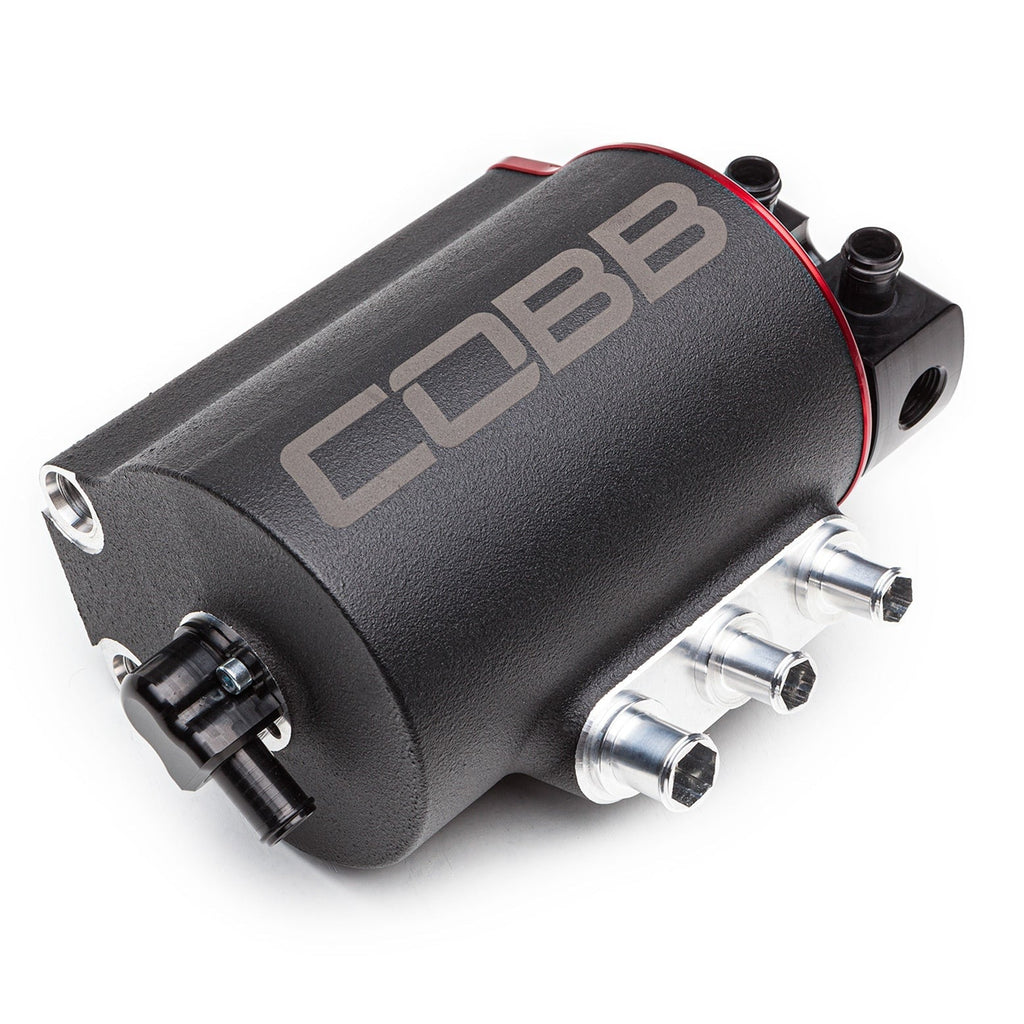 COBB Tuning Air Oil Separator Black/Red - 2002-2007 Subaru WRX / 2004-2007 STI