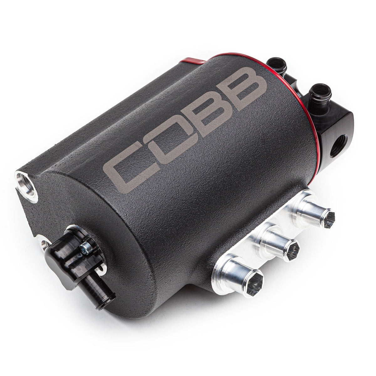 COBB Tuning Air Oil Separator Black/Red - 2002-2007 Subaru WRX / 2004-2007 STI