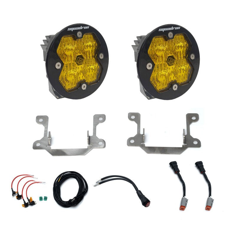 Baja Designs 19-25 Ram 2500/3500 Squadron Sport 2.0 Fog Pocket Kit (Wide Cornering) - Baja Amber