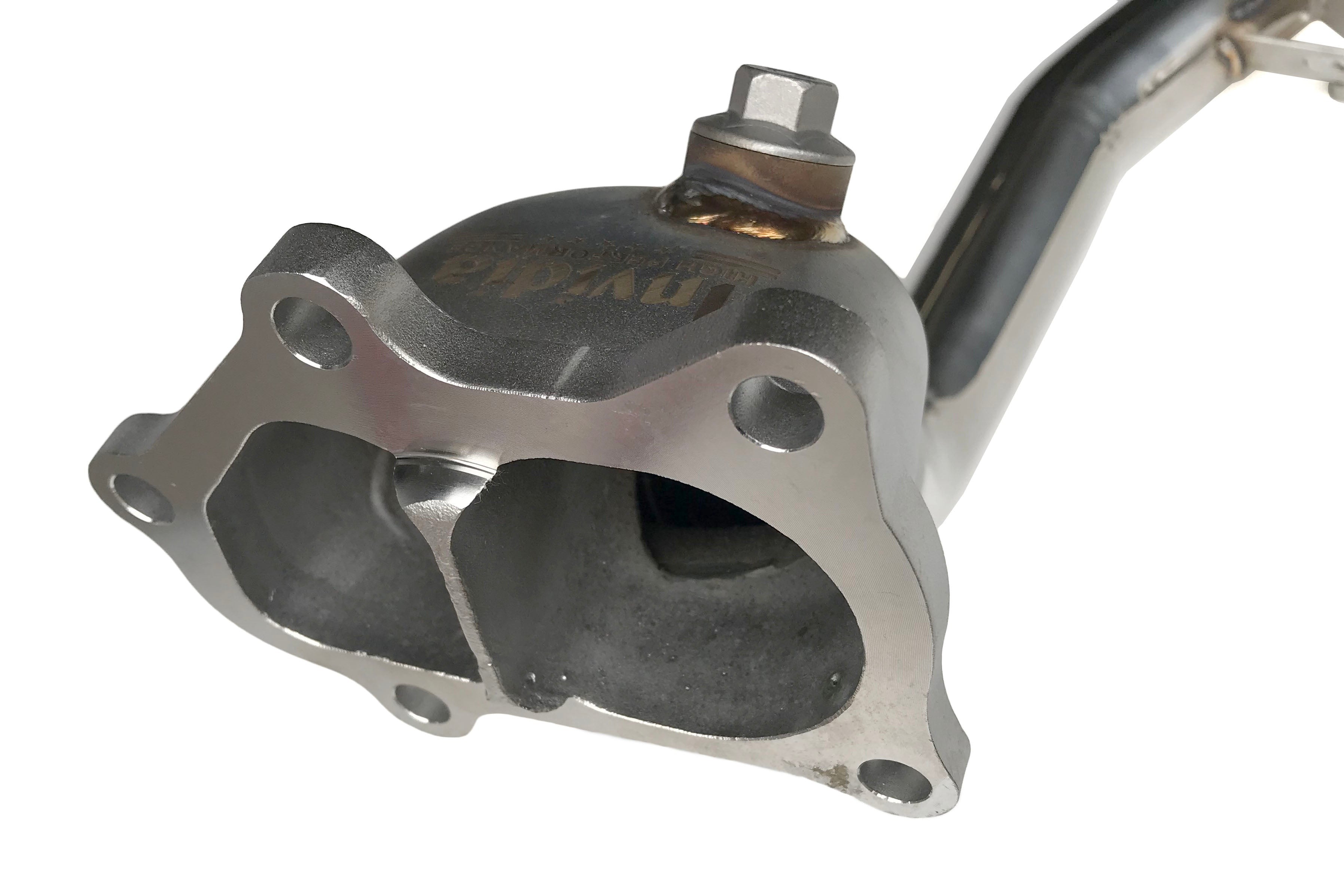 Invidia Downpipe Lower Catted Divorced Wastegate w/ 2 Bungs - Subaru Models (Inc. 2008-2014 WRX / 2008-2021 STI)