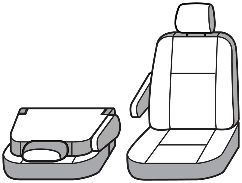 Covercraft 14-23 Ford Transit Endura Waterproof SeatSaver Front Row Seat Covers-Taupe