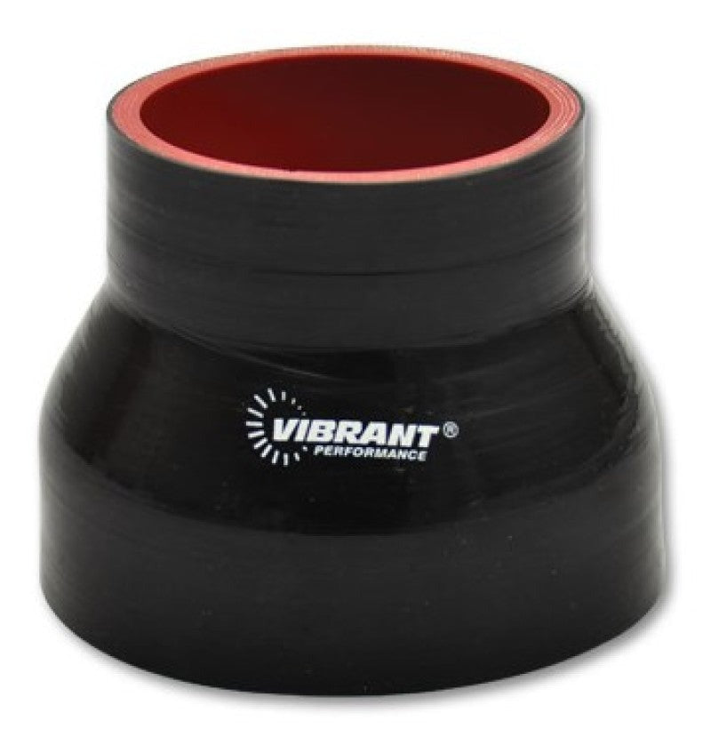 Vibrant Performance Reducer Coupler, 0.75in ID x 0.50in ID x 4.00in Long - Black, Silicone Intake/Boost/Cooling Plumbing - Part 19710