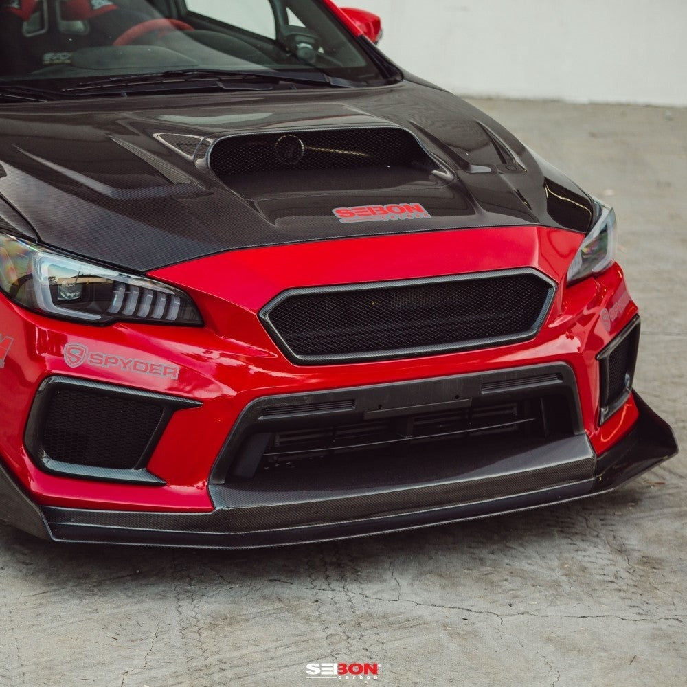 Seibon Carbon Fiber CW-Style Front Lip - 2018-2021 Subaru WRX / STI
