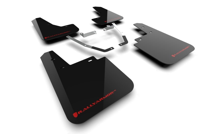 Rally Armor Black UR Mud Flap - Red Logo (Wilderness, No Drill) - 2024-2026 Subaru Crosstrek
