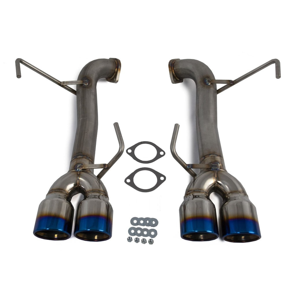 ETS Axle-Back Exhaust System No Muffler Blue Tips - 2022-2024 Subaru WRX