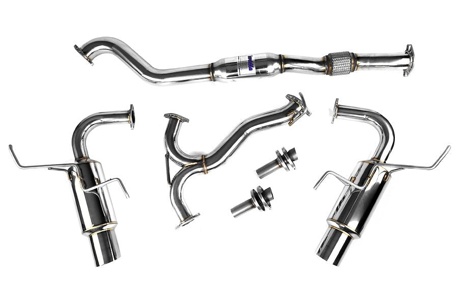 Invidia N1 Cat Back Exhaust - Stainless Steel Tips - 2008-2014 Subaru WRX Sedan / 2011-2014 STI Sedan / 2009-2014 Forester XT