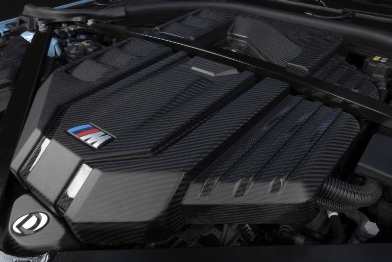 Dinan 21-27 BMW M2/M3/M4 (G80/G82/G87) Matte Carbon Fiber Engine Cover w/Gloss Accents